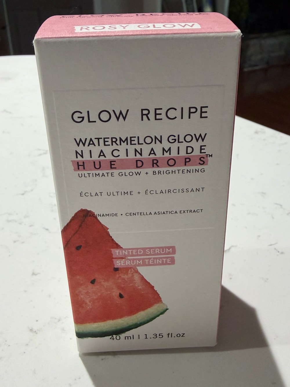 NEW Unopened Glow Recipe Watermelon Niacinamide Hue Drops Tinted Serum-Rosy Glow